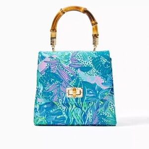 Lilly Pulitzer Handbag with Bamboo Handle NWOT